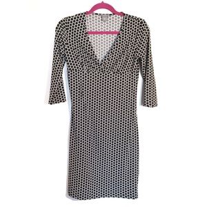 Ann Taylor Petites Navy White Dress